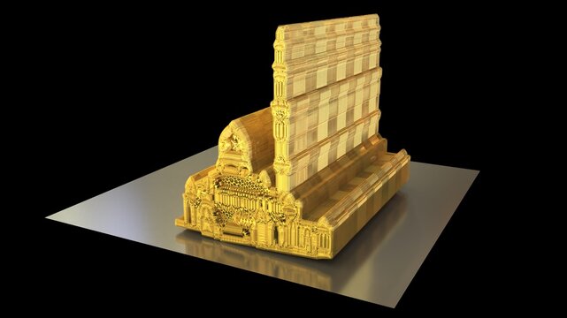 3D Illustration of a Mosque or Masjid where Muslims perform prayers. Modelers, Architects, Artists, Artisans, Engineers, Modelers, Designers and Estate Developers must observe minutely for details.