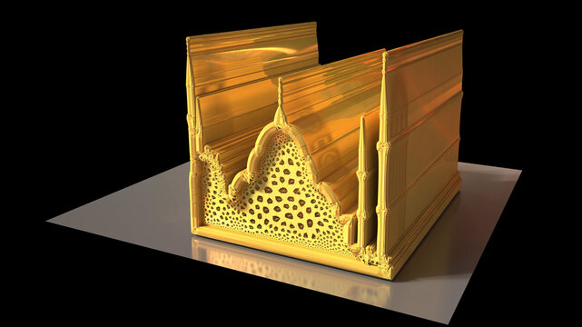 3D Illustration of a Mosque or Masjid where Muslims perform prayers. Modelers, Architects, Artists, Artisans, Engineers, Modelers, Designers and Estate Developers must observe minutely for details.