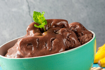 Acai cup. Brazilian famous fruit from Amazon
