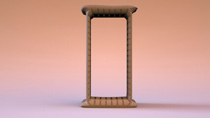 3D Illustration of an object-artefact-art piece from the era of the ancient Chinese civilization. Modelers, Designers, Artists and Artisans must watch the mesh to easily make a version of their own.