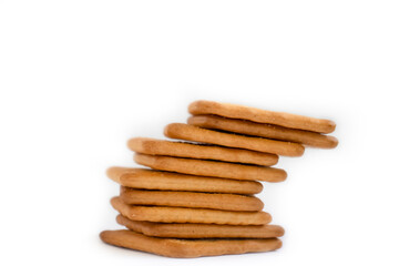 Salty cookies isolated on white background