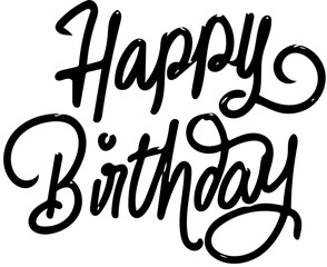 Happy birthday lettering 