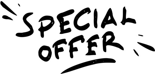 Special offer text lettering 