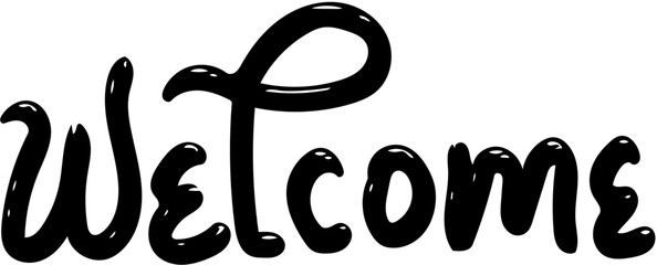 Welcome text lettering 