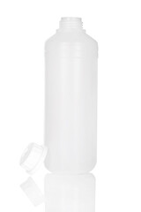 Biała plastikowa butelka