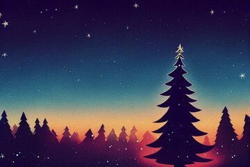 christmas night landscape