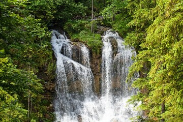 The Weissbach waterfall near Inzell in Chiemgau
