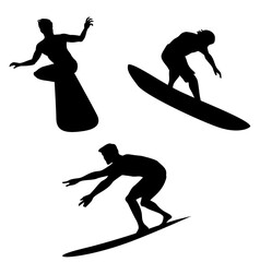 Surfers Silhouettes