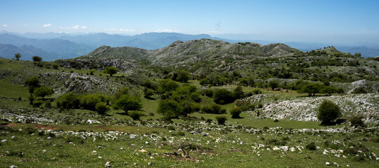 Landscape of Sueve Sierra, Asturias, Spain