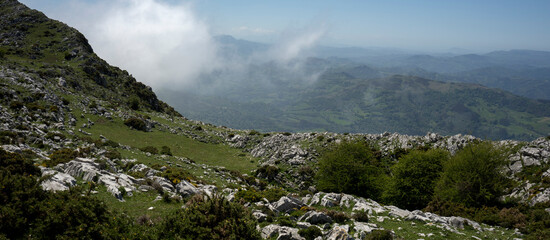 Fototapeta na wymiar Landscape od Sueve Sierra in Asturias, Spain