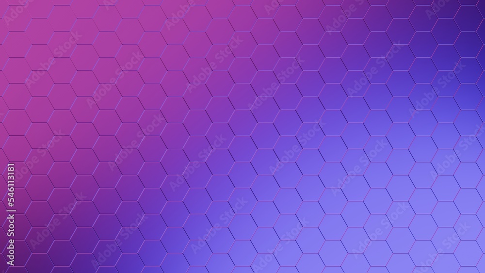 Poster realistic abstract honeycomb background. 3d rendering.