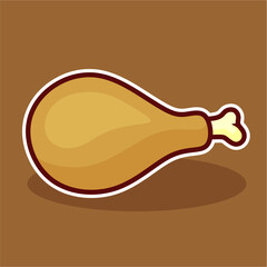 fried chicken vector