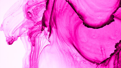 Passion Watercolor. Rose Futuristic Effect.