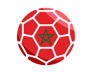 Fototapeta na wymiar Soccer ball with flag. Transparent background.