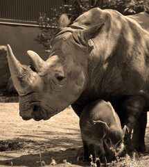 The white rhinoceros or square-lipped rhinoceros is the largest extant species of rhinoceros.  It...