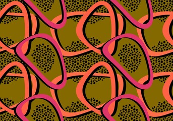 Cartoon geometric oval seamless polka dots circle pattern for wrapping paper and fabrics and linens and kids