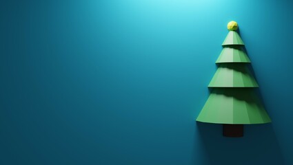 Christmas Tree with Blue background