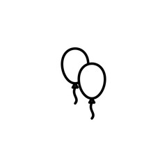 Balloon icon vector illustration. Party balloon sign and symbol