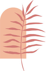 Abstract Leaf Bohemian Illustration Of A Body