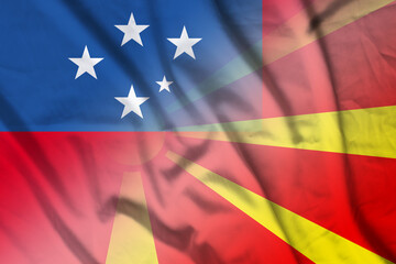 Samoa and Macedonia government flag transborder negotiation  WSM