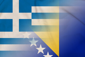 Greece and Bosnia and Herzegovina official flag transborder contract BIH GRC