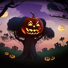 halloween theme fairy tale treehouse
