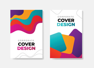 colorful abstract geometric corporate cover background design