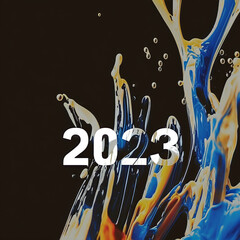 2023 Wordart | New Year Concept | Created Using Midjourney and Photoshop