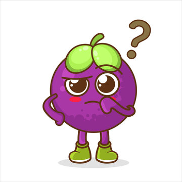 recommend clip art: mangosteen confused with question mark