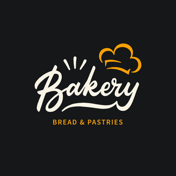Bakery bread and pastry design logo template