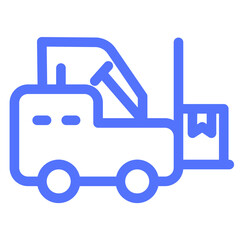 Delivery Forklift Logistic Shipping Transport Icon