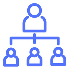 Employee Hierarchy Management Manager Team Icon