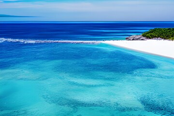 Fototapeta na wymiar 青い海と白い砂浜