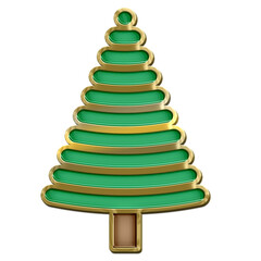 green tree enamel pin ornament
