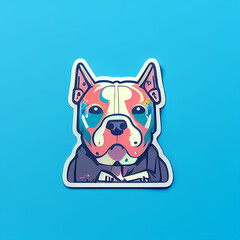 Pitbull, Sticker Style, Symetrical Design