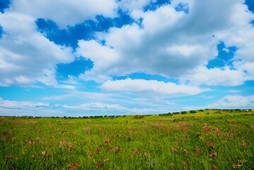 Fototapeta na wymiar 草原と地平線