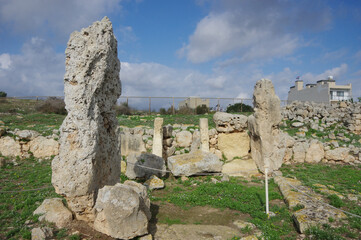 マルタ島の巨石神殿のひとつ、スコルパ神殿