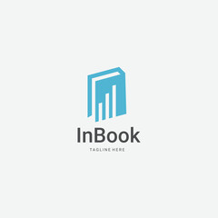 simple and modern business and book logo design template