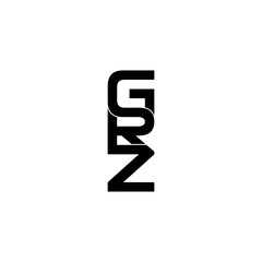 grz letter initial monogram logo design