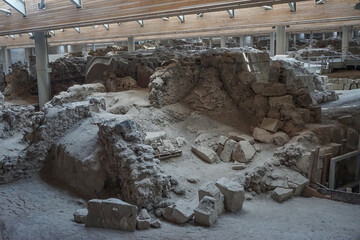Akrotiri, Santorini, Greece: Site of Minoan Bronze Age Settlement