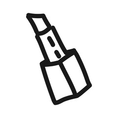 Vector hand drawn doodle icon graphic illustration of a lipstick tube