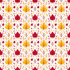 Autumn Leaf Seamless Pattern Design