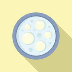 Lactobacillus icon flat vector. Health cell. Micro experiment