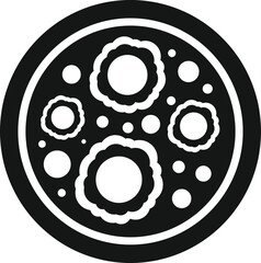 Petri dish icon simple vector. Bacteria cell. Medical health