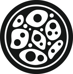 Pipette lab icon simple vector. Cell dish. Micro virus