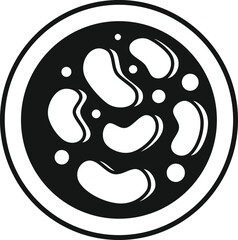 Micro bacteria icon simple vector. Petri dish. Medical virus
