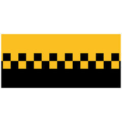 Retro black yellow checkered. Square vintage tile. Vector illustration. Stock image.