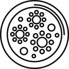 Medicine bacteria icon outline vector. Petri dish. Medical experiment