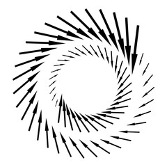 Naklejka premium Abstract arrow spiral. Abstract motion lines. Vector illustration. Stock image. 
