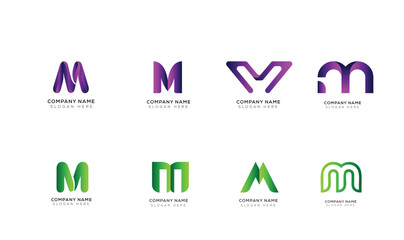 Modern minimal logo collection black and white